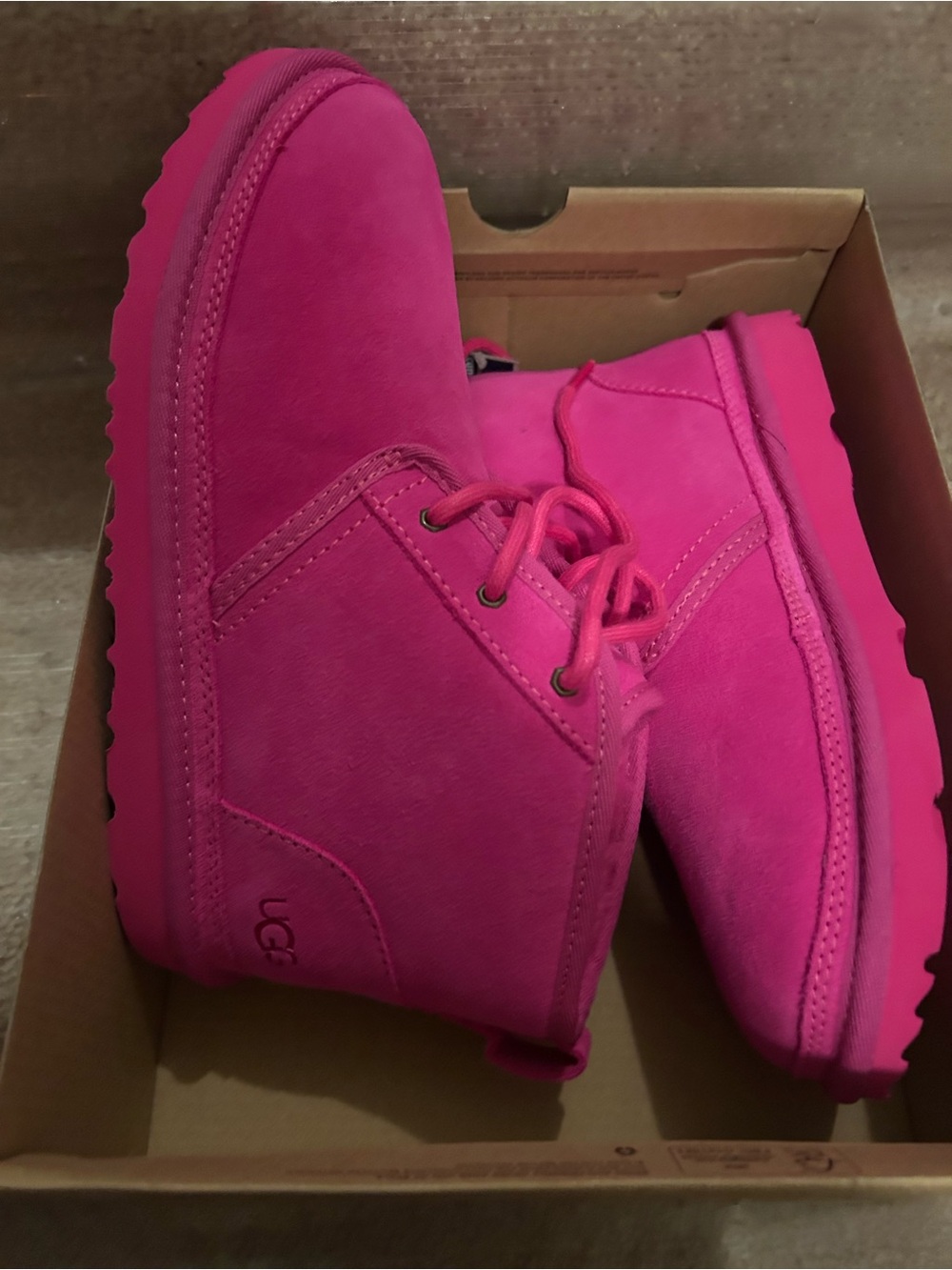 UGG Vibrant Pink Suede Ankle Boot